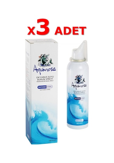 Aquanose Okyanus Suyu Burun Spreyi 100 ML x 3 Adet