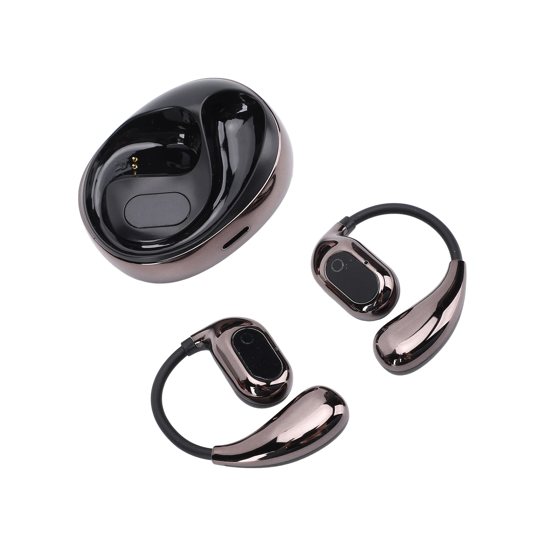 Shineyee Aı Çeviri Ows Kulaklık: 80 Dil Simultane Çeviri, 4 Mod, 5 Saat Kullanim Süresi, Konforlu Kulağa Takma Tipi - Siyah Silah Rengi