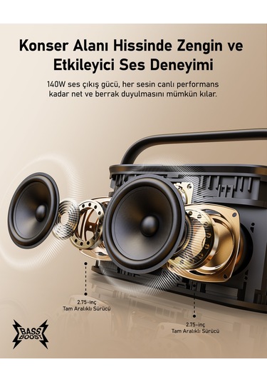 Ikarao Partybox Shell S2 140w Karaoke Bluetooth Hoparlör Seti, 8" Dahili Tablet, 2 Kablosuz Mikrofon