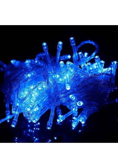 50m Led Dize Işıklar Noel Yeni Yıl Çelenk Dekorasyon Sokak Odası Ev Bahçe Dış Mekan Kullanımı Dıy Dekor, Cn Fiş, Watt: 50m 400leds Mavi Diğer