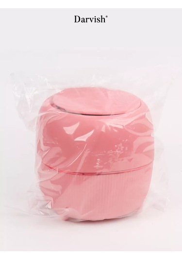 Darvish Tm Masaüstü Çöp Kovası Kapaklı Çöp Kabı 234576007 Tozlu Pembe