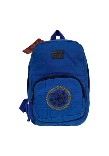 Kaliteli Mini Vintage Salaş Disayn Günlük Sırt Gezi Çantası 19 Cm X 34 Cm Açık Mavi