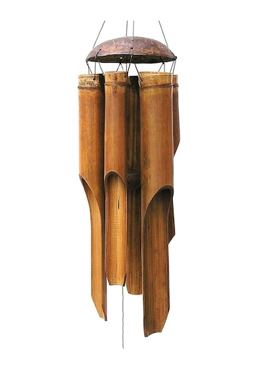 Rüzgar Çanları 90cm 18 Tüpler Bambu Rüzgar Zil El Yapımı İç Mekan Dış Duvar Asma