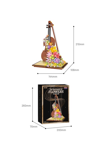 Balody Çiçeklerin Hareketi Keman Bl21228 Mini Blok Yapı Oyuncakları Seti