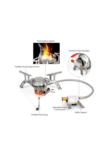 3500W Ultra Hafif Taşınabilir Kamp Ocağı Ve Havada Sırt Çantasıyla Yürüyüş Için Saklama Kutusu - Tip 1 Çok Renkli