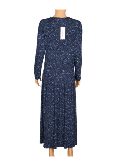 Barem Kadın Funda Belden Basene Büzgülü Penye Lacivert Elbise D57 Lacivert