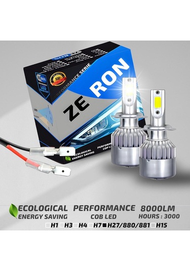 Xenon H27 Led Araba Far Ampül Xenon Led Şimşek Etkili