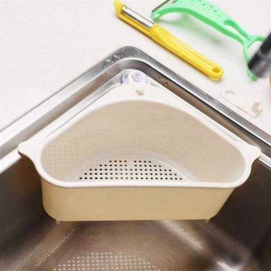 Zmc Bilişim Vantuzlu Üçgen Sebze Meyve Lavabo Raf Evye Süzgeç Sünger Tutucu Düzenleyici Mutfak Organize Çok Renkli