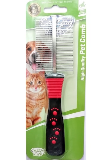 Catdog Life Dolaşıklık Kıtıklaşma Önlemek İçin Çift Taraflı Köpek Tarağı