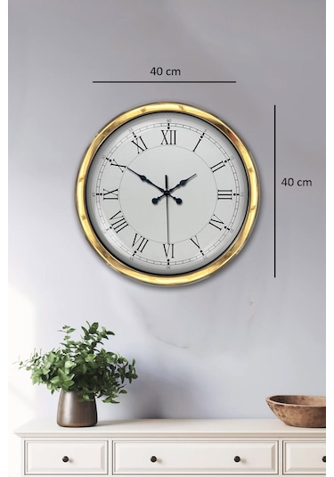 Zentime 40 Cm Gold Lüks Dekoratif Duvar Saati çok Renkli
