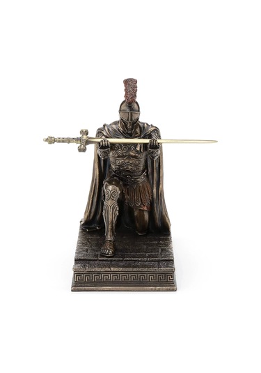 Zarf Açacağı Ve Kalem Tutucu Özellikli Roma Askeri Figürlü Dekoratif Biblo