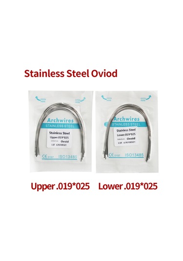 10packs 100 Adet Paslanmaz Çelik Ss Braketi Tel Oround Yuvarlak Dikdörtgen Bej