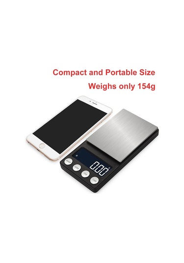 Mücevherat İçin Mini Dijital Terazi, Cep Mutfak Terazisi, Lcd Gümüş