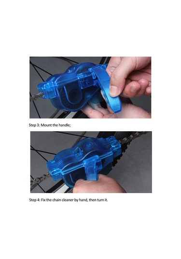 Fosenze Bisiklet Zincir Temizleme Seti - 2 Küçük Fırça + 1 Zincir Yıkama Aleti + 1 Büyük Mavi Fırça İle Bisiklet Bakımı Ve Onarımı, Hızlı Ve Verimli Temizlik Diğer