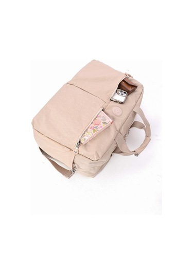 Seyehat Spor Çantası Kabin Boy Valiz 45 35 Cm Omuz Ve Çapraz Askılı Hafif Klinkır Çanta Su İtici Krem