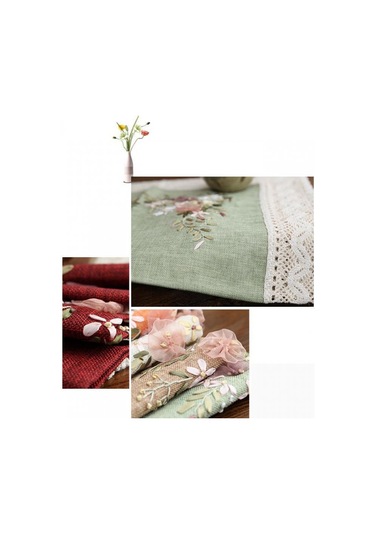 Suntek Nakış Için Baskılı Damgalı Kanaviçe Masa Beyaz Beyaz