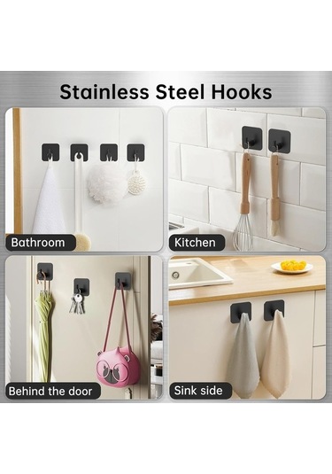 Ulzyvf Yapışkan Tuvalet Tutucu, Modern Siyah Kendi Kağıdı, Pratik Banyo Aksesuarı, Kolay Kurulum Siyah