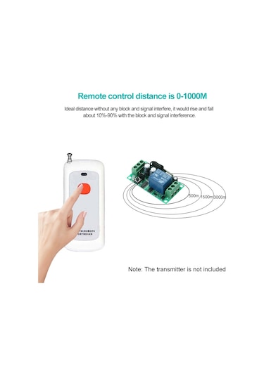 Hallow 1000M Uzun Menzilli Mesafe Yüksek Güç 1CH Kablosuz Kapı Kilidi