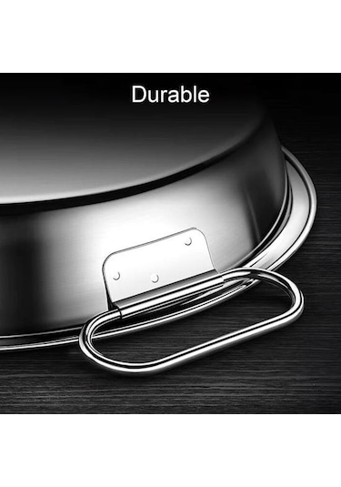 Vapur Tavası Çift Saplı Hepsi Bir Arada Fırında Gıda Sınıfı Taşınabilir Mutfak Soğuk Erişte Yapma Plakası Günlük 34cm