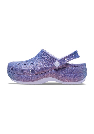 Platform Irid Glitter Clog Purple Moon Mor