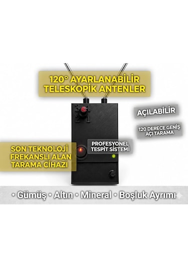 Frekanslı Alan Tarama Cihazı Son Teknoloji Siyah