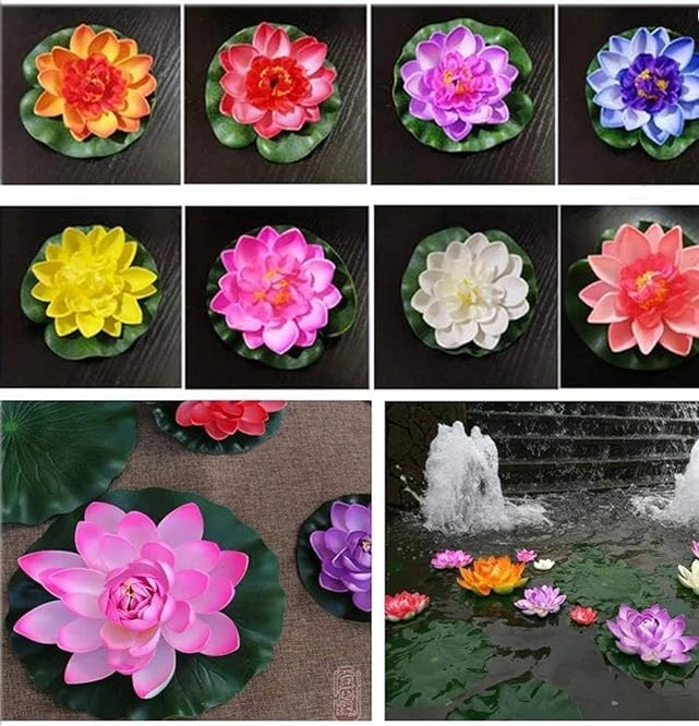 River World Yapay Dekoratif Lotus Bitkisi Renkli