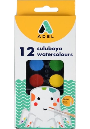 Adel 4'lü Boya Seti Resim Defteri Hediye (Kuru - Sulu - Pastel -