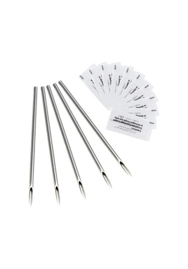 5 Adet Steril Delme İğneleri Paslanmaz Çelik Diş Açma Takı İçin Keskin Bir Kerelik Delme İğneleri A Çok Renkli