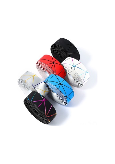 Teltree West Bıkıng Yol Bisikleti Kaymaz Bant - Renkli Çizgili, Pu Malzeme, Su Geçirmez, 1 Çift, Siyah Siyah