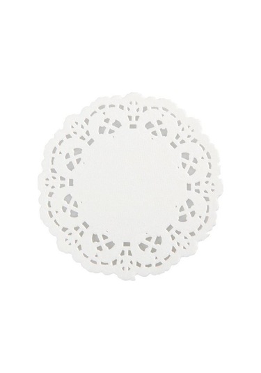 Dolphin Dantel Görünümlü Kağıt Bardak Altlığı - Çay Bardağı Kağıt Altlığı - 1 Adet 500'lü Paket Beyaz