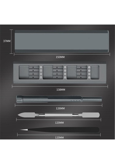Leasetake 44'ü 1 Arada Çok İşlevli Tornavida Seti Onarım Aracı Cep Telefonu Bilgisayar Onarım Tornavida Hediye