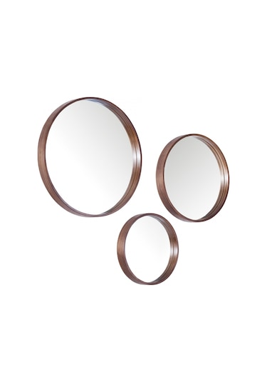 Cool 3Lü Ayna Ceviz Ahşap