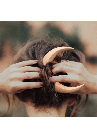 Suntek Saç Çatalı Ahşap Hafif Tarak Kız Çocuk Kahverengi Kahverengi