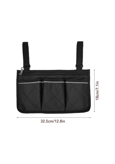 Yuntech01 Tekerlekli Sandalye Yan Çantası, Sağlık Aletleri İçin Askılı Depolama, Polyester Malzeme, Mor Renk Mor