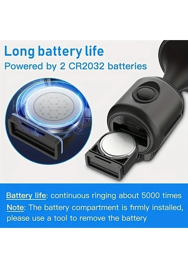 Xuweiwei 120db Yüksek Sesli Köpek Havlama Hornu - Pil İle Çalışan Siyah Bisiklet Zili, Taşınabilir Ve Kolay Montaj