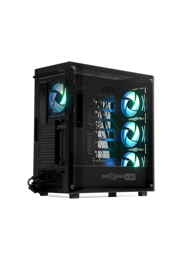 Dark Maxima V30 DKCHMAXV30 4x-Argb Fanlı Mid Tower Oyuncu Bilgisayar Kasası Siyah