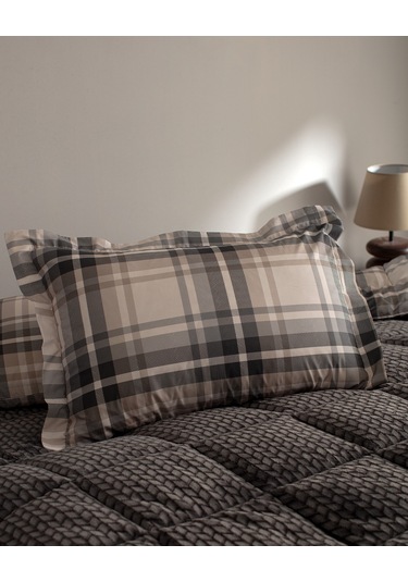 Madame Coco Beth Tek Kişilik Wellsoft Comforter Set - Antrasit Gri