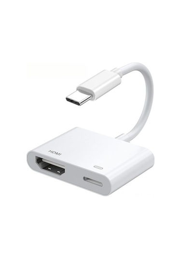 İphone Uyumlu 16/15 İçin Usb-c'den Hdmı'ya 4k 30hz Adaptör - Tv Bağlantısı Ve Yansıtma İçin Pratik Çözüm