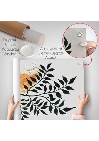 Dekoratif Minimal Bitki Duvar Örtüsü-7651