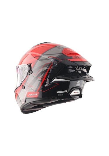 Axor Brutale Surges Full Face Kapalı Kask Parlak Kırmızı - Siyah