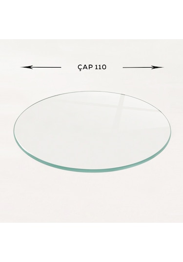 Masa Camı Ekvator Saydam Çap110cm