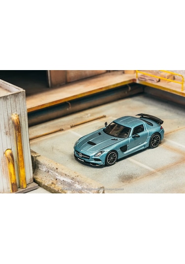 Tarmac Works 1/64 Mercedes-benz Sls Amg Coupé Black Series Matte Blue - Global64