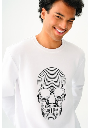 Loft Erkek Sweatshirt Lf2037422 BEYAZ