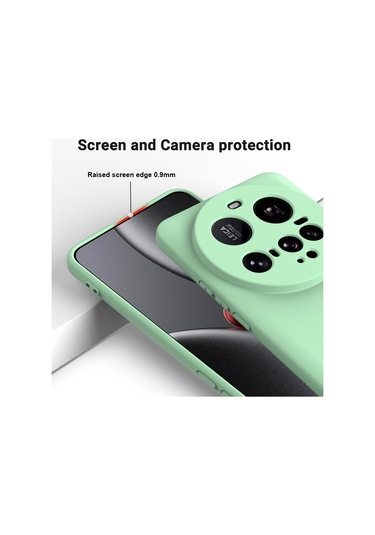 Xiaomi 15 Ultra Düz Renkli Sıvı Silikon Damlamaz Tam Kapsama Telefon Kılıfı Yeşil