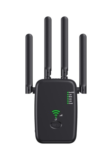 Sones Urant U11 1200mbps 2.4g Ve 5.8g Kablosuz Tekrarlayıcı Wifi Sinyal Amplifikatörü Wps Hızlı Ayar Desteği Ab Fişi Siyah