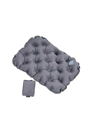 Bosphorusboutique02 Suntek Şişme Koltuk Minderi Katlanmış Ofis Sandalye Uçak Gri Hafif Ve Pratik Gri