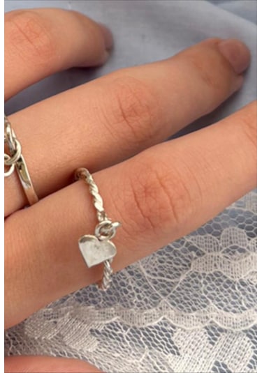 Charm Burgu Yüzük Gümüş