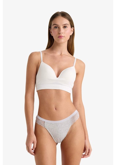 Defacto Dantel Detaylı Ribana 2li Brazilian Külot-fall İn Love F6603ax25hsgr93 Gri