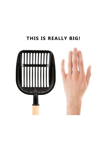 Mufunye Alüminyum Alaşımlı İçi Boş Kedi Kumu Kepçesi Uzun Saplı Kum Küreği Eleği Evcil Hayvan Temizlik Aleti