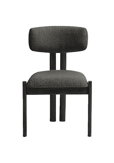 Espoo İskandinav Ahşap Bohem Sandalye Siyah - Antrasit